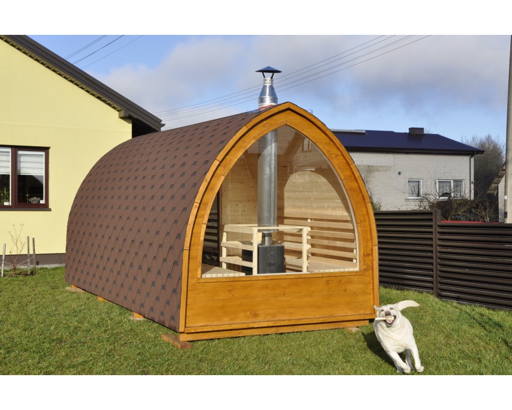 Sauna su panoraminiu langu Sauna su panoraminiu langu