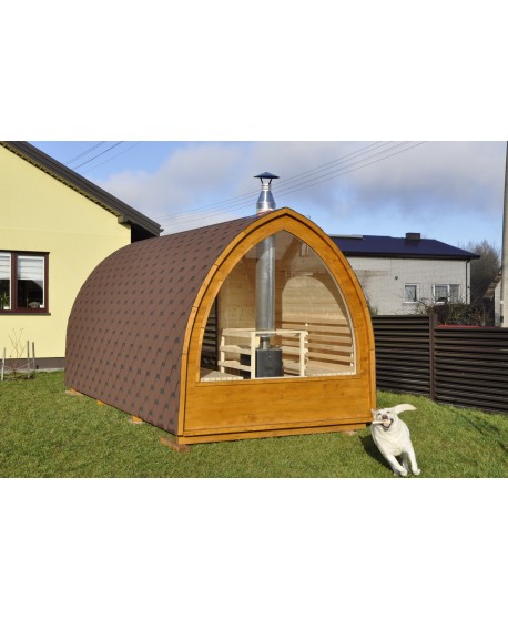 Sauna su panoraminiu langu Sauna su panoraminiu langu