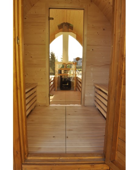 Sauna su panoraminiu langu Sauna su panoraminiu langu