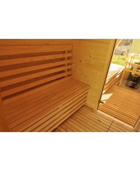 Sauna su panoraminiu langu Sauna su panoraminiu langu