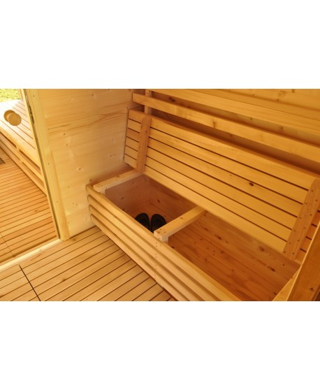 Sauna su panoraminiu langu Sauna su panoraminiu langu