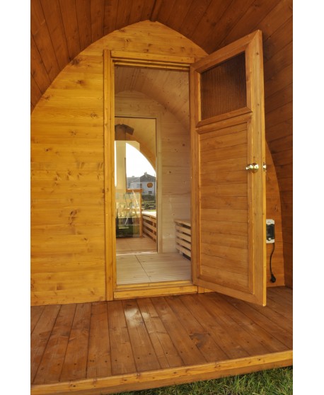 Sauna su panoraminiu langu Sauna su panoraminiu langu