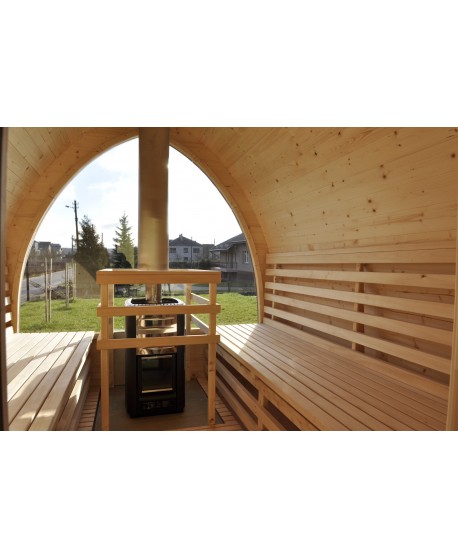 Sauna su panoraminiu langu Sauna su panoraminiu langu