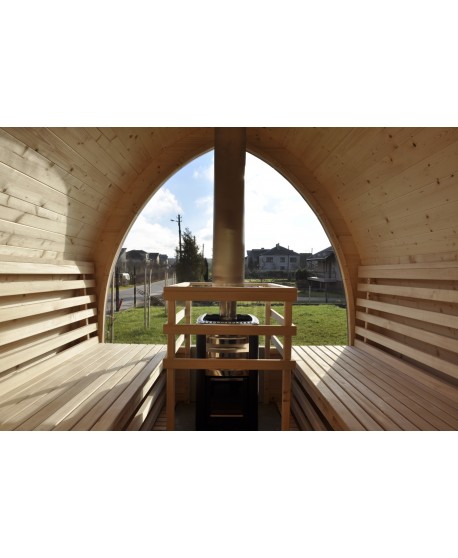 Sauna su panoraminiu langu Sauna su panoraminiu langu