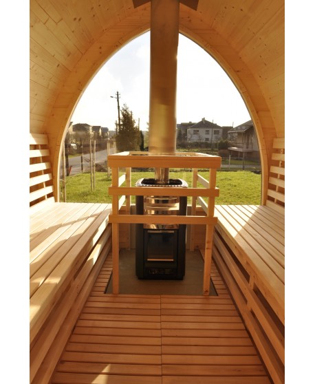 Sauna su panoraminiu langu Sauna su panoraminiu langu