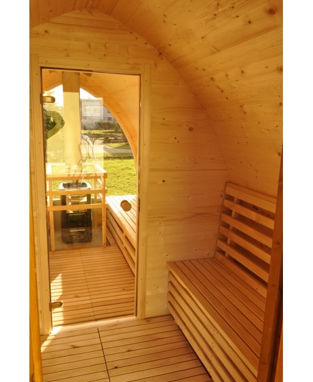 Sauna su panoraminiu langu Sauna su panoraminiu langu