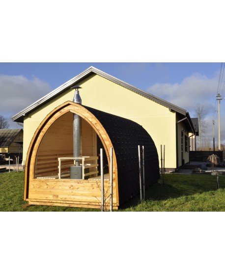 Sauna su panoraminiu langu Sauna su panoraminiu langu
