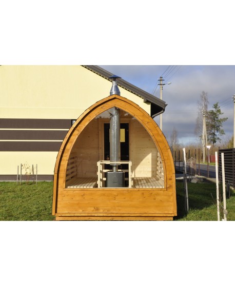 Sauna su panoraminiu langu Sauna su panoraminiu langu