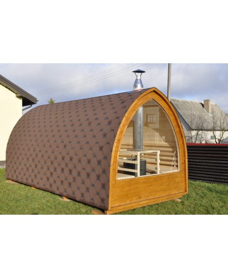 Sauna su panoraminiu langu Sauna su panoraminiu langu