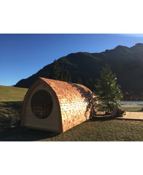 Sauna su panoraminiu langu Sauna su panoraminiu langu